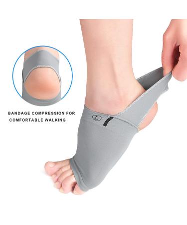Arch Support Sleeves with Gel Pads for Men & Women - Non-Slip Plantar Fasciitis Relief Cushions (2 Pairs - Buy Online on GoSupps.com