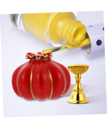 Beavorty Pumpkin Slices Manicure Practice Base magnetic base magnetic mount crystal display stand crystal holder Manicure Supplies Manicure Stand Retro Manicure Base nail exercise rack 5.5X4cm Red - Buy Online on GoSupps.com