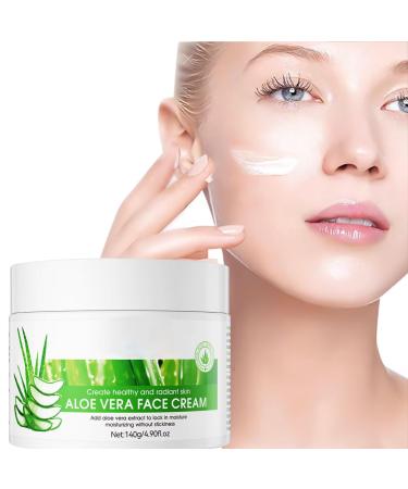 Aloe Vera Gel Face Cream Aloe Vera Moisturiser Natural Aloe Cream for Dry Natural Aloe Vera Gel Pure Aloe Vera Gel Natural Aloe Cream for Dry Organic Aloe Vera Hydrating Face Moisturiser 140g