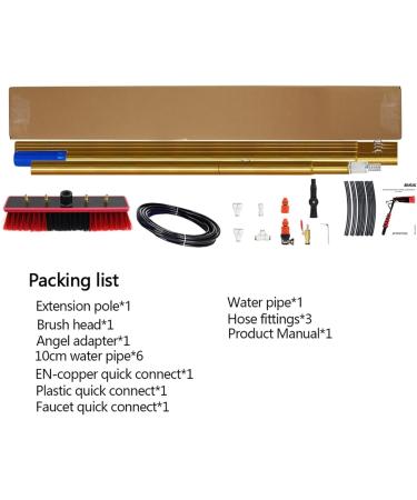 Telesextension Poles for Cleaning Windows Adjustable Length Water Fed Pole Kit Window Cleaning Brush with 4-Hole Water Fed Brush (18ft) - Buy Online on GoSupps.com