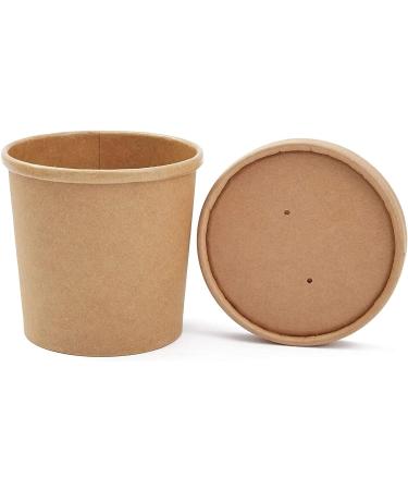 Juvale 50 Pack 12 oz To Go Soup Containers with Lids - Disposable Paper Bowls (Brown) - Buy Online on GoSupps.com