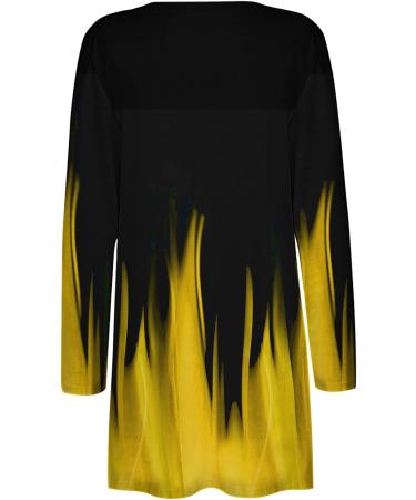 Long Shirt Outerwear Top Thin Warm Knitted Coat Women's Blouse V-Neck Shirt Tunic Long Women's Tunic Women's Shirt Casual Checked Shirt Women's Winter Chunky Knit Jacket E-yellow XXL - Buy Online on GoSupps.com