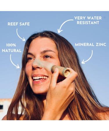Suntribe Mineral Organic Sun Pencil - Zinc LSF 50 100% Natural & Reef-Proof Waterproof Zero Waste - Mint Green - Buy Online on GoSupps.com