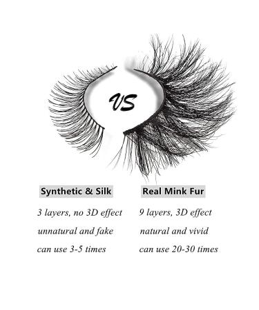 Gemilla Real Mink Lashes - Hand-made 3D & 5D Mink Eyelashes for Dramatic, Natural Look (5 Pairs, 19-22mm) - Buy Online on GoSupps.com
