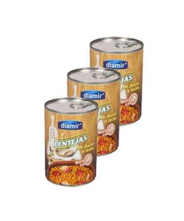 Lot 3x Lentils with chorizo - Box 420g