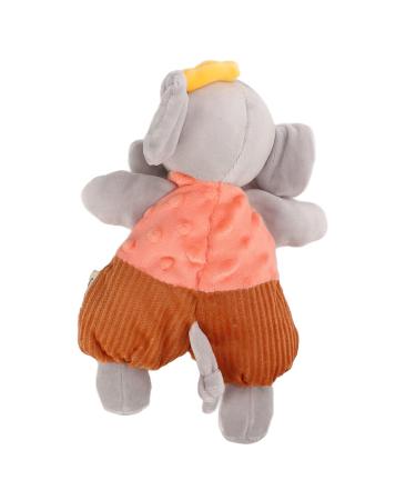 Soft Plush Newborn Cuddly Toy - Sensory Elephant Doll with Bite Ring for Baby Sleep & Comfort - Buy Online on GoSupps.com
