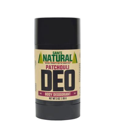 Sam s Natural Deodorant - Patchouli - Aluminum Free DEO - No phthalates  parabens  sulfates  or dyes - Made in New Hampshire - For Men  Women  Unisex - Vegan  Cruelty Free - 3 oz