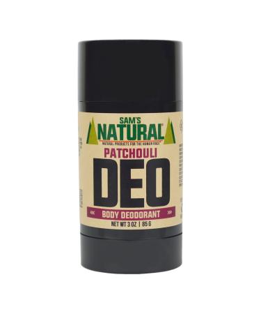 Sam s Natural Deodorant - Patchouli - Aluminum Free DEO - No phthalates  parabens  sulfates  or dyes - Made in New Hampshire - For Men  Women  Unisex - Vegan  Cruelty Free - 3 oz - Buy Online on GoSupps.com