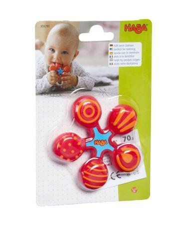 HABA 304290 Greifling Star Red - Baby Teething Toy for 6+ Months | Dishwasher Safe Toddler Toy | International Shipping Available - Buy Online on GoSupps.com