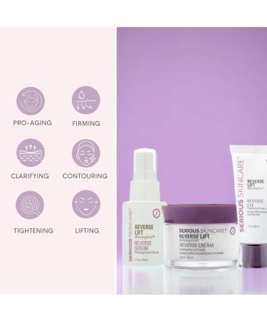 Serious Skincare Reverse Lift Firming Face Set - Tighten & Lift Skin Reduce Wrinkles & Sagging - 3 Piece Serum Cream & Eye Cream - Buy Online on GoSupps.com