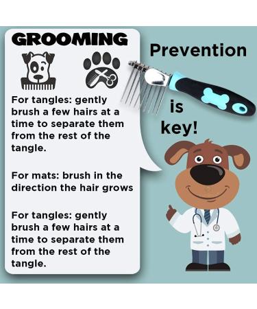 SunGrow Poodle Dog & Bunny Comb - Dematting and Detangler Brush for Long Hair Cats and Rabbits - Buy Online on GoSupps.com