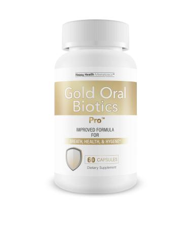 Gold Oral Biotics Pro - Our Best Oral Health Probiotics and Prebiotics - Advanced Oral Probiotics for Mouth Bad Breath - 11 Strain 40 Billion CFU Probiotic Capsules - Tooth and Gum Dental Probiotic