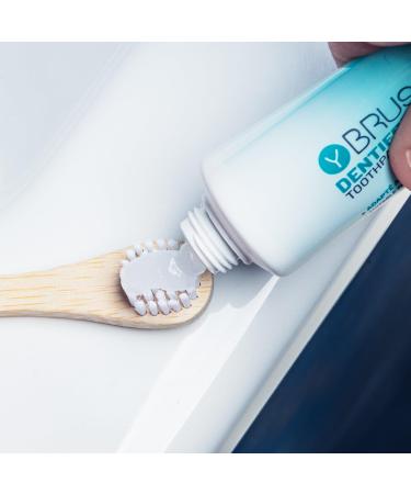 Y-Brush - Organic Tube Toothpaste - Made in France - Mint Flavor - 99% Natural - Fluoride - Anti Caries - For Sensitive Gums - Buy Online on GoSupps.com