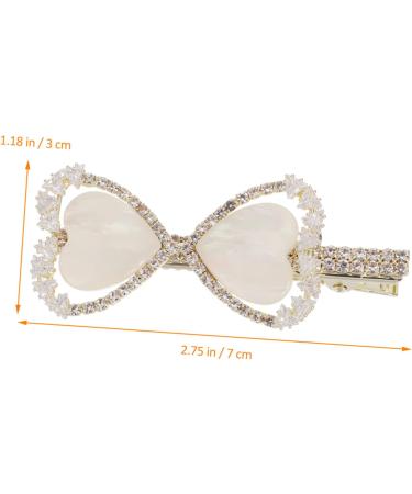 minkissy Hairpin Bling Hair Clip Minimalist Hair Clips Sparkling Hair Clip Glitter Heart Barrette Geometric Hair Pin Bowknot Hair Barrette Fashion White Rhinestones Miss Trinkets - Buy Online on GoSupps.com