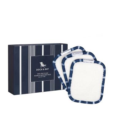 Dock & Bay Reusable Makeup Pads - Face & Skin Cleaner - Ultra Soft Washable - 3 Pack with Included Wash Bag - (12x10cm) - Patchouli Navy Patchouli Navy 3 Count (Pack of 1)