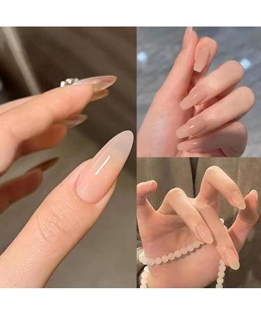 500PCS Medium Almond Shaped Clear Acrylic Nail Tips - Full Cover Press on Nails for DIY Nail Art | 10 Sizes - Buy Online on GoSupps.com