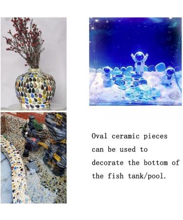 200g Random Color Raindrops Ceramics Mosaic Tiles for DIY Crafts Home Decoration - 18x28mm - Buy Online on GoSupps.com