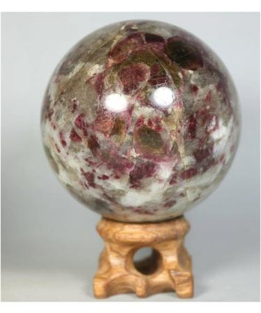 Natural Crystal Rough Natural Red Tourmaline Quartz Crystal Stone SphereBall - Buy Online on GoSupps.com
