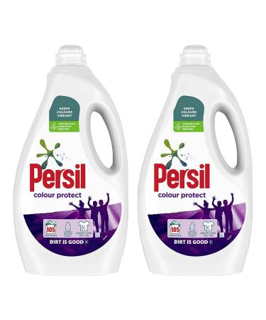 Persil Colour Protect Laundry Washing Liquid Detergent Plant Based Biodegradable Stain Remover 2.835L 105 Washes (Buy 2)