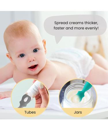 4 Pack Baby Diaper Cream Brush Set for Newborns - Silicone Spatula Applicator in Blue Green Gray White - Buy Online on GoSupps.com