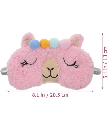 Shop Soft Plush Cartoon Animal Sleeping Eye Masks - 2Pcs Cashmere Blindfold for Travel & Sleep - Buy Online on GoSupps.com