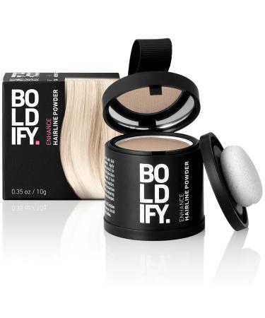 BOLDIFY Hairline Powder - LARGER 10g Bottle - Root Touch Up Powder - Instantly Conceals Hair Loss - Hair Toppers for Women & Men Hair Powder for Thinning Stain-Proof 48 Hour Formula (Light Blonde) 10 g (Pack of 1) Light Blonde