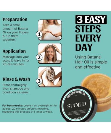 Spoiled Batana Oil Raw Batana Oil for Hair Growth Hair Oils for Hair Growth Batana Oil Repairs Damaged Hair Nourishes Hair and - Buy Online on GoSupps.com