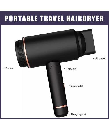 Kids Cordless Hair Dryer Rechargeable Mini Hair Dryer Foldable Compact Blow Dryer for Home Portable Travel Hairdryer with Hot/Cold Air for Travel Baby Kids - Buy Online on GoSupps.com