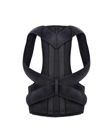 ELzEy Posture Corrector Back for Men and Women Back Posture Brace Clavicle Support Stop Slouching and Hunching Adjustable Back Trainer (Color : Black Size : Small) Full moon lofty ambition