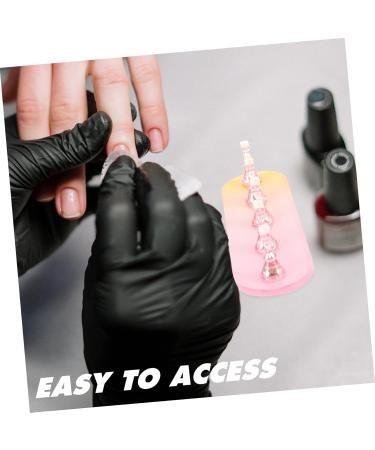 Mikinona 1 Set Nail Practice Holder Decorative Nail Display Nail Holders for Nail Painting Nail Stand Acrylic Trays for Display Press on Nails Rack Nail Decor Plastic Suite Gold and Silver - Buy Online on GoSupps.com