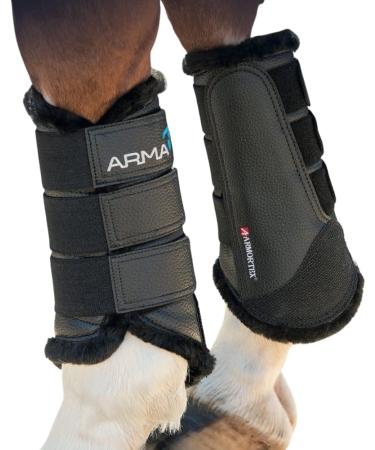 Shires Arma Fur Lined Brushing Boots - Black Full Black - Buy Online on GoSupps.com