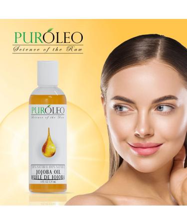 PUROLEO Jojoba Oil - 100% Pure, Cold Pressed, Unrefined (MADE IN CANADA) - Hair, Beard, Cuticle, Baby & Face Oil - Personal Beauty Pack - Premium Leakproof Packaging | 4oz - Buy Online on GoSupps.com