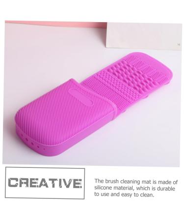 FRCOLOR 2pcs Makeup Brush Cleaner Mat - Foldable & Multifunctional Brush Cleaning Pads for Cosmetics - Buy Online on GoSupps.com