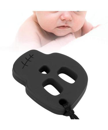 Waterproof Black Skull Baby Safe Silicone Teether | Soothing & Safe for Infants - Buy Online on GoSupps.com