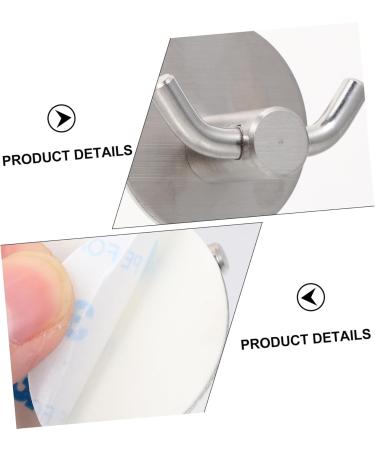 Alipis 2pcs Hook up Wall Mount Clothing Rack Towel Hook Rustic Coat Hooks Wall Hanger Hook Rack Sucker 4.5X4.5cm Silver - Buy Online on GoSupps.com