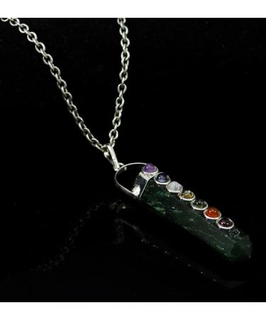 Harmonize Nephrite Jade Pencil Wand 7 Chakra Balancing Therapy PendantReiki Healing Crystel Spiritual - Buy Online on GoSupps.com