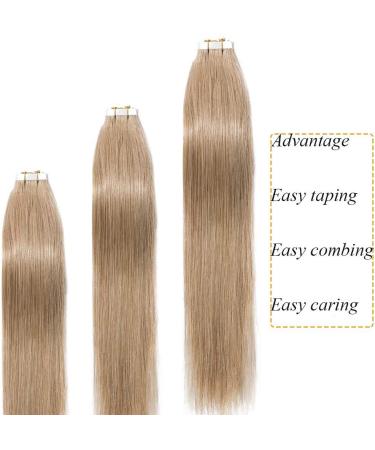 Silk-co Tape Extensions - 20 Wefts 40g Remy Human Hair #27 Dark Blonde - 35cm Straight Hair Extensions for International Shipping - Buy Online on GoSupps.com