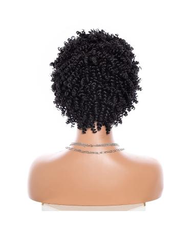 Afro Kinky Curly Wigs for Black Women - Short Natural Black Synthetic Hair Wig - Buy Online on GoSupps.com