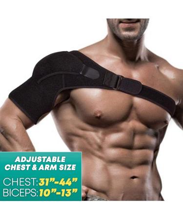 Adjustable Shoulder Brace for Men & Women | Rotator Cuff Support & Pain Relief | X-Large Arm Immobilizer Sleeve - Buy Online on GoSupps.com