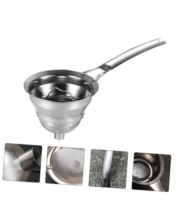 Zerodeko Oil Strainer Funnel Canning Funnel 3 Pcs Oil Spill Soy Sauce Stainless Steel Grease Filter Spoon Stainless Steel Funnel 25X9.1X8CMx3pcs Silverx3pcs - Buy Online on GoSupps.com