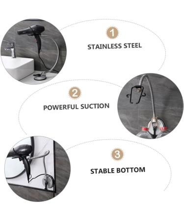 Beavorty Hair Rack Storage Hands Rotating Bracket Bathroom Cup Blow Stand Dryer Hand Suction Holder - Buy Online on GoSupps.com