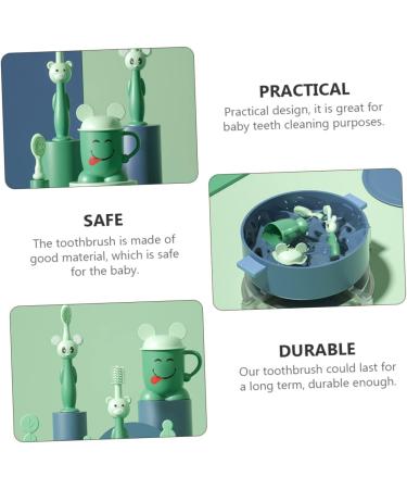 Mobestech 3 Sets Toothbrush Set for Newborns & Kids - Soft Training Toothbrush Baby Toothbrush & Cleaning Cup - Perfect for Gentle Oral Care - Buy Online on GoSupps.com
