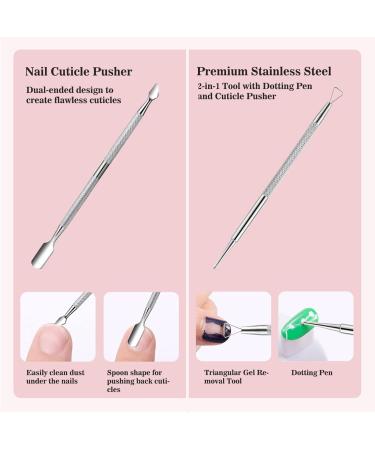 Professional Cuticle Trimmer & Remover Kit | Nail File Buffer Metal Pusher & Nippers | Best Fingernail Care Tool Set for Women - Ship Internationally - Buy Online on GoSupps.com