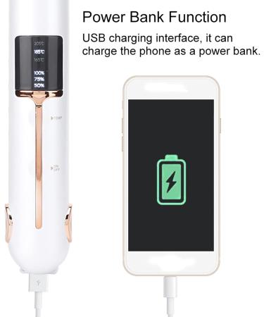 Portable USB Charging Hair Styler | Cordless Curler & Straightener with 3D Comb Teeth & LED Display - International Shipping Available - Buy Online on GoSupps.com
