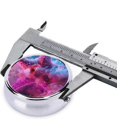 Starfish & Shrimp Portable Metal Pill Box - Round Mini 3-Compartment Ideal for Travel & Small Pills - Buy Online on GoSupps.com