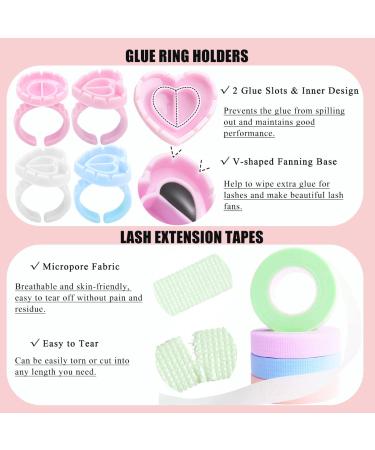 554 PCS Eyelash Extension Supplies Kit for Lash Artists | Foam & Gel Pads, Eyelash Brushes, Micro Brushes, Glue Rings, Glue Wipes, Tapes | Multi-colored - Buy Online on GoSupps.com