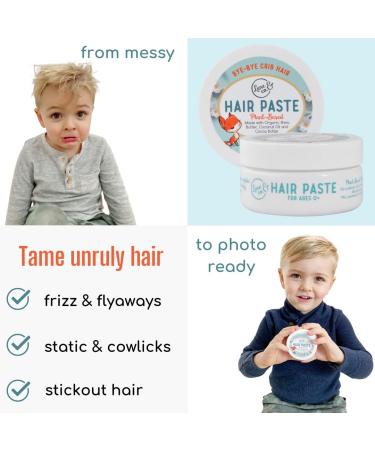 LANE & CO. Kids Hair Gel Set with Goat Hair Brush - Natural Organic Plant-Based Styling Paste for Baby and Toddler | Child-Safe Formula with Shea and Cocoa Butter, Coconut Oil - Buy Online on GoSupps.com