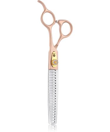 Dream REACH 7-Inch Professional Pet Care Chunker Scissors - Effy 440C Japanese Stainless Steel Dog & Cat Grooming Shears with 25%-35% Thinning Rate - Buy Online on GoSupps.com