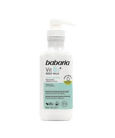 Babaria Vitamin B3 Body Milk - Nourishing Body Lotion for Women and Men - Enhances Skin Barrier - Moisturizing Body Cream for Sensitive Skin - 16.9 oz
