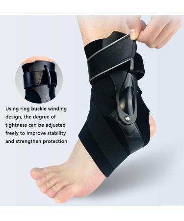 Chlffua Ankle Support Brace | Side Stabilizers & Cross Fixing Belt | Sports Injury Recovery | Sprain Relief | Arthritis Support | Foot Pain Relief | Black (M) | 1 Piece - Buy Online on GoSupps.com